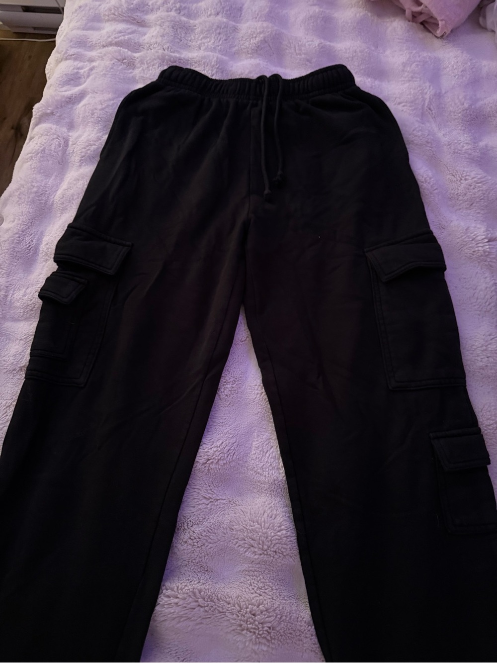 Garage Black Cargo Sweatpants ultra fleece